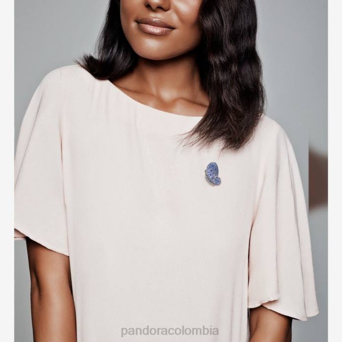 Pandora broche de mariposa plata esterlina/azul J2LX819 accesorios