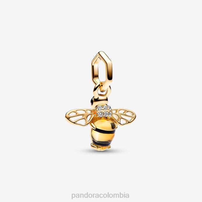 Pandora charm colgante con forma de abeja brillante Chapado en oro J2LX64 accesorios