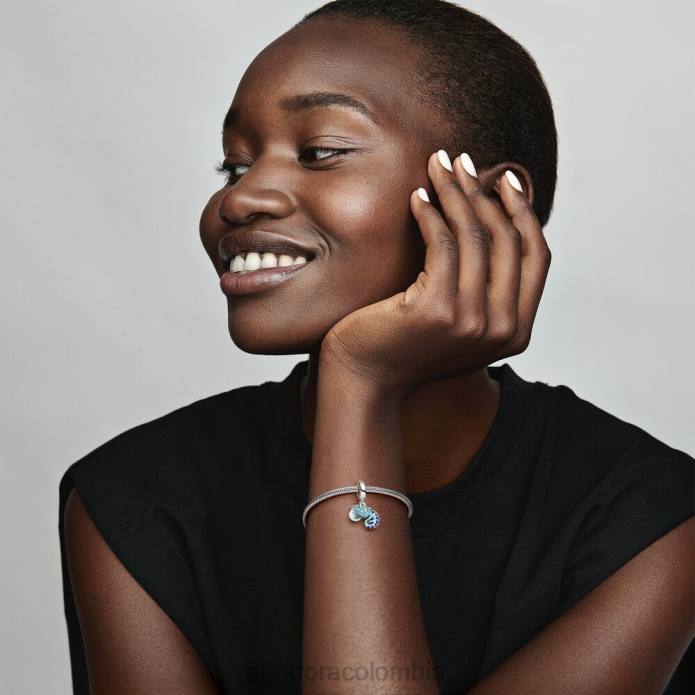 Pandora charm colgante con forma de camaleón que cambia de color Plata esterlina J2LX113 accesorios