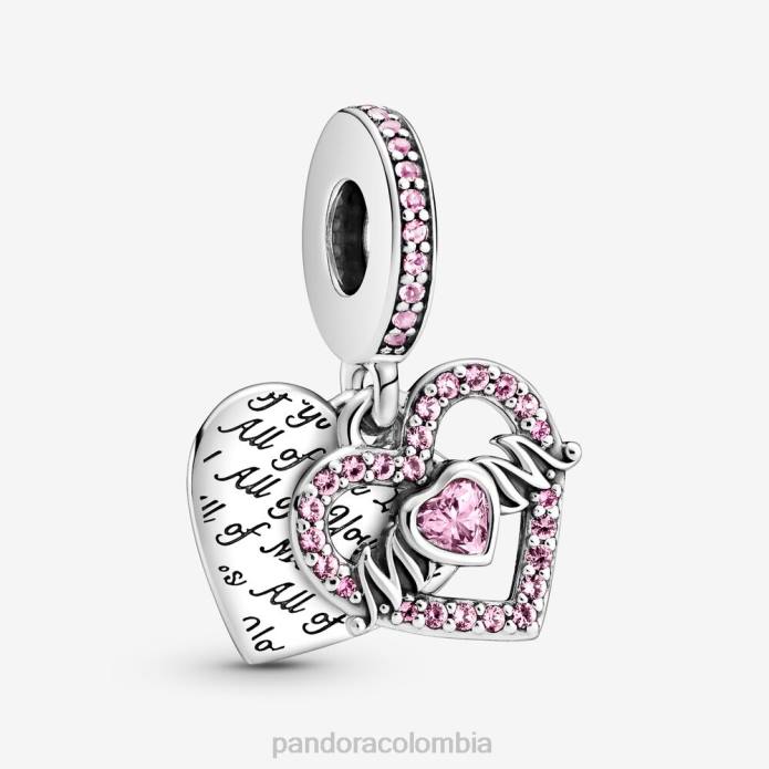 Pandora charm colgante con forma de corazón y mamá Plata esterlina J2LX179 accesorios