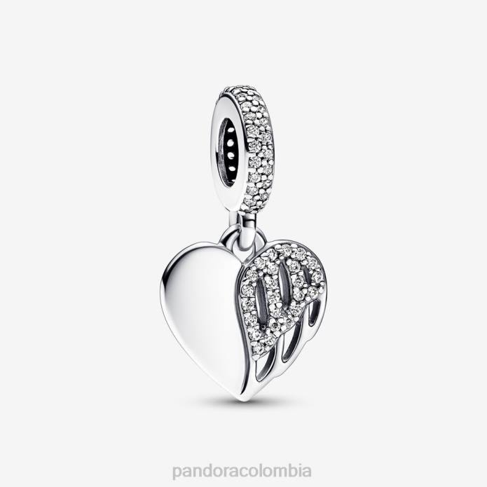 Pandora charm colgante de corazón y ángel Plata esterlina J2LX78 accesorios