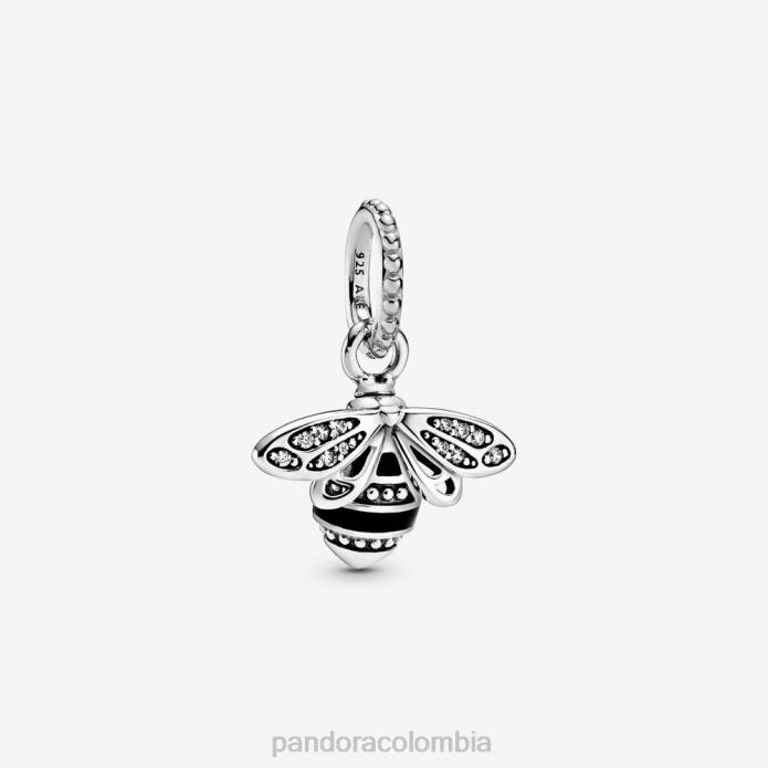 Pandora colgante brillante de abeja reina Plata esterlina J2LX958 accesorios