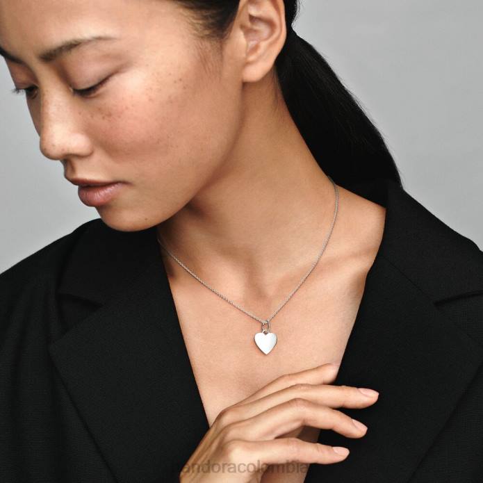 Pandora colgante con etiqueta de corazón grabable Plata esterlina J2LX822 accesorios