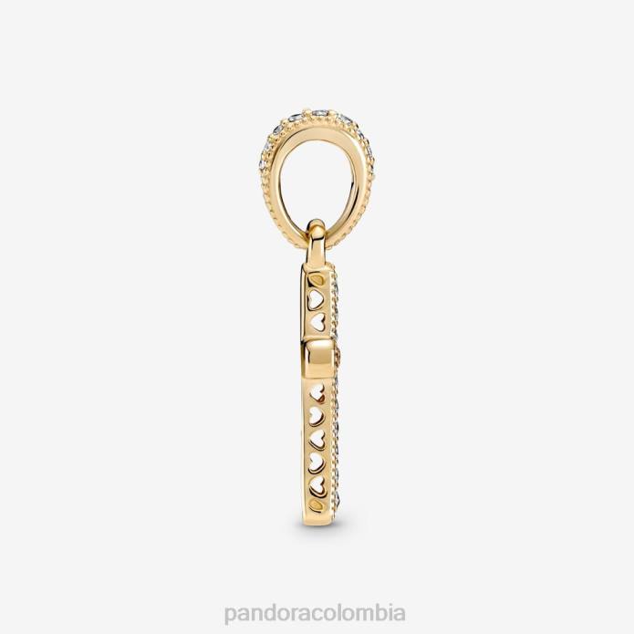 Pandora colgante de cruz brillante oro J2LX811 accesorios