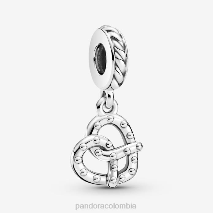 Pandora dije colgante de pretzel Plata esterlina J2LX305 accesorios