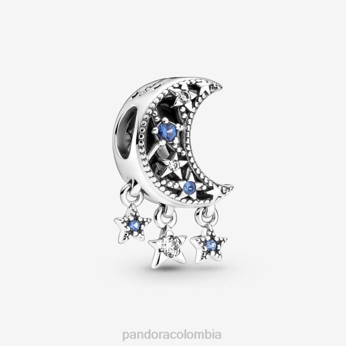 Pandora dije de estrella y luna creciente Plata esterlina J2LX85 accesorios