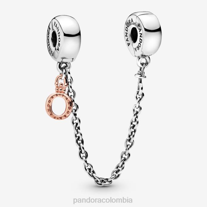 Pandora Charm corona colgante o cadena de seguridad Dos tonos J2LX326 accesorios