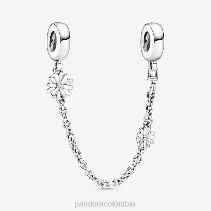 Pandora Charm de cadena de seguridad con flor de margarita Plata esterlina J2LX321 accesorios