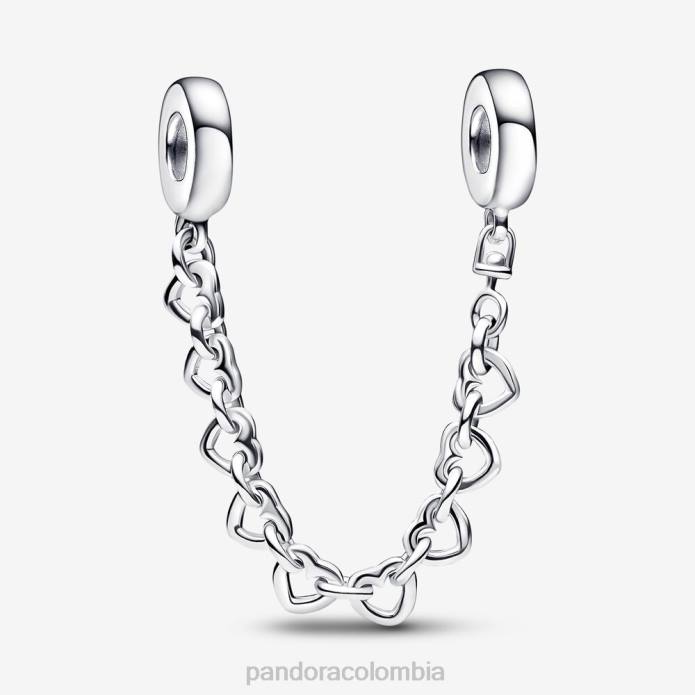 Pandora cadena de seguridad de corazones unidos Plata esterlina J2LX324 accesorios