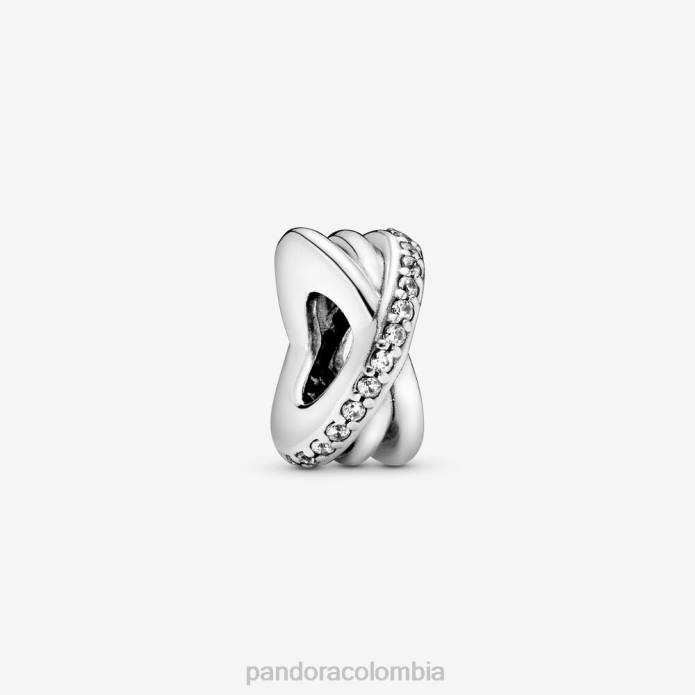 Pandora Charm espaciador con líneas brillantes y pulidas Plata esterlina J2LX319 accesorios