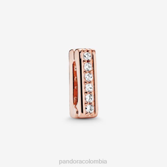 Pandora charm con clip brillante Oro de Rose plateado J2LX952 accesorios