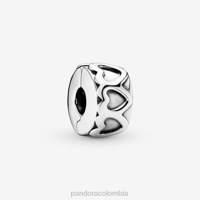 Pandora charm con clip de banda de corazones Plata esterlina J2LX8 accesorios