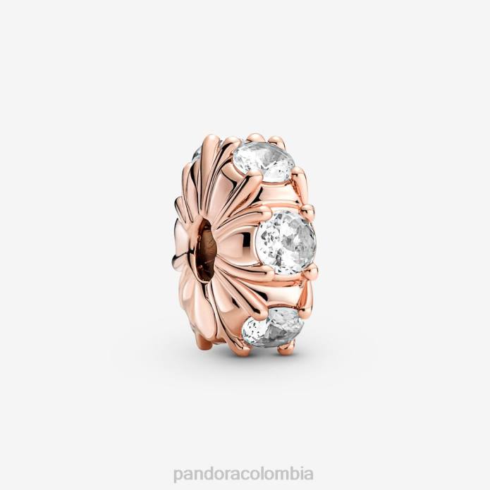 Pandora charm de clip brillante con puntas largas Oro de Rose plateado J2LX38 accesorios