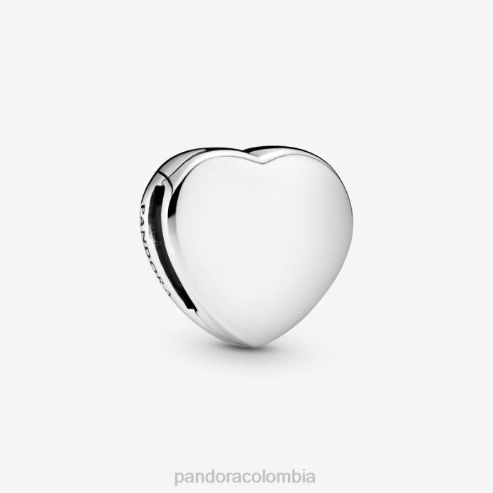 Pandora charm sencillo con clip en forma de corazón Plata esterlina J2LX37 accesorios
