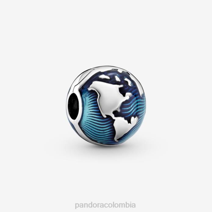 Pandora colgante con clip de globo terráqueo plata esterlina/azul J2LX28 accesorios