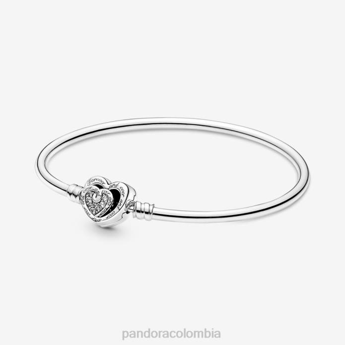 Pandora Momentos entrelazados infinito corazones cierre brazalete Plata esterlina J2LX419 accesorios