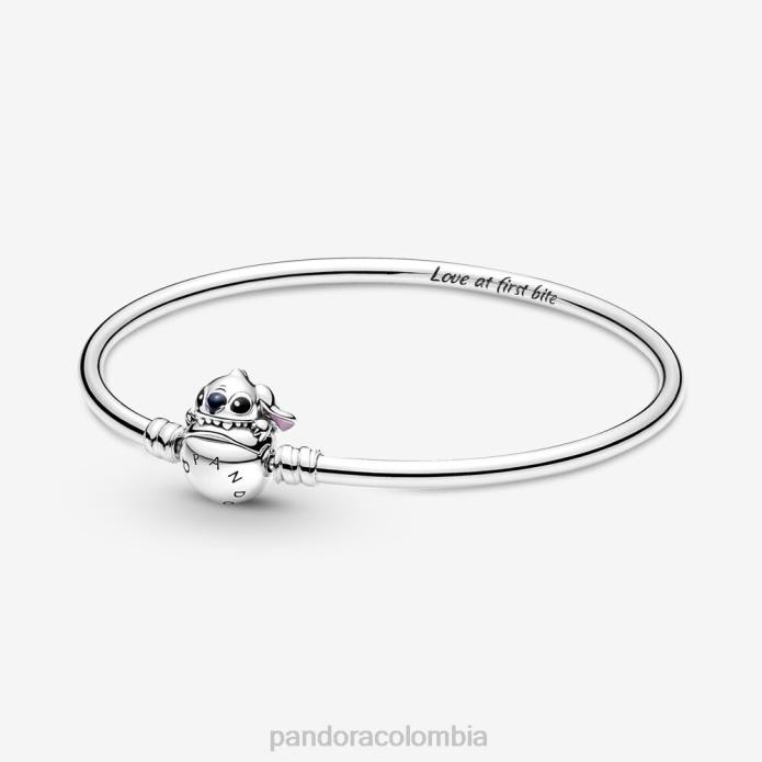 Pandora momentos disney puntada mordiendo el brazalete con cierre Plata esterlina J2LX387 accesorios