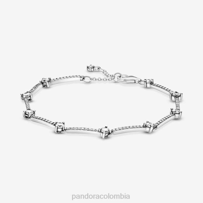 Pandora pulsera con barras de pavé brillantes Plata esterlina J2LX458 accesorios