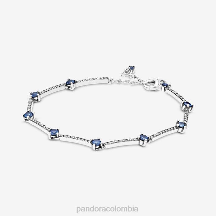 Pandora pulsera con barras de pavé brillantes Plata esterlina J2LX462 accesorios