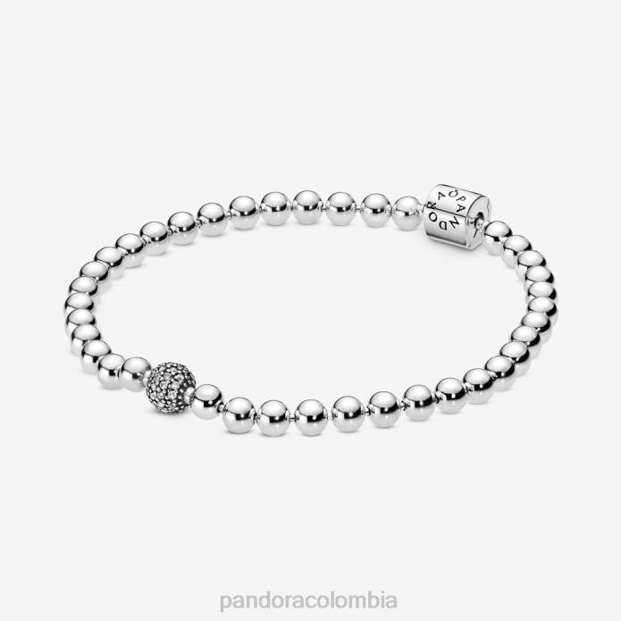 Pandora pulsera de cuentas y pavé Plata esterlina J2LX447 accesorios