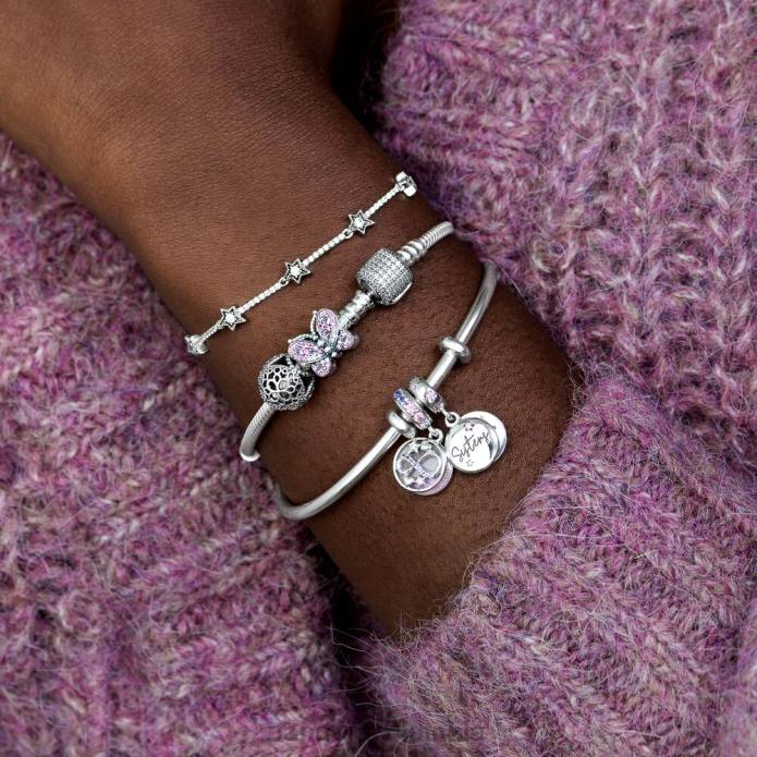 Pandora pulsera de estrellas celestes Plata esterlina J2LX466 accesorios