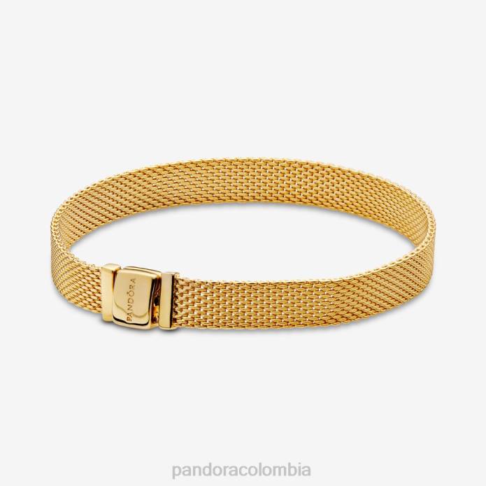 Pandora pulsera de malla reflexiones Chapado en oro J2LX386 accesorios