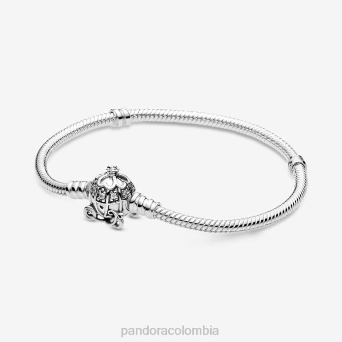 Pandora pulsera de momentos con cierre de entrenador de calabaza de Cenicienta de Disney Plata esterlina J2LX406 accesorios