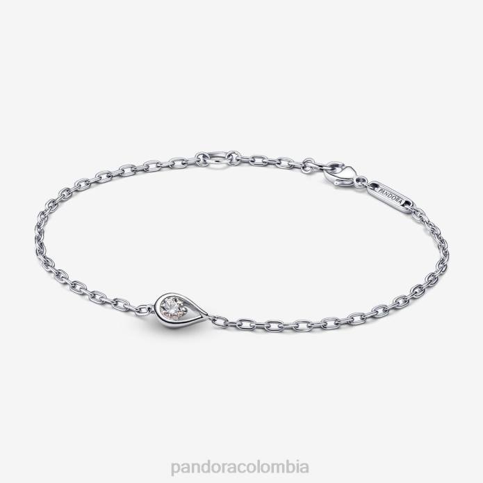 Pandora pulsera de cadena de diamantes de 0,15 ct tw creada en laboratorio brillantez 4 Plata esterlina J2LX464 accesorios