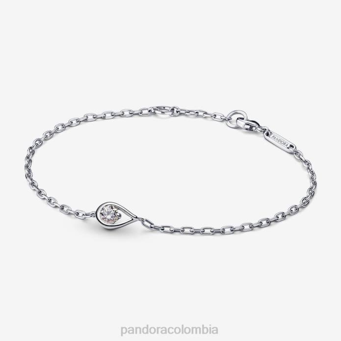Pandora pulsera de cadena de diamantes de 0,25 ct tw creada en laboratorio brillantez 3 Plata esterlina J2LX463 accesorios