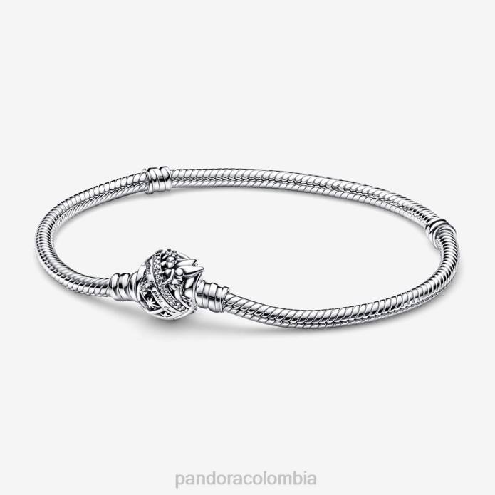 Pandora pulsera con cadena de serpiente y momentos con cierre de campanilla de Disney Plata esterlina J2LX390 accesorios