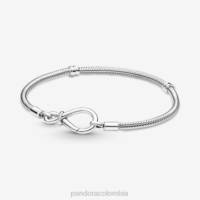 Pandora pulsera de cadena con serpiente y nudo infinito Moments Plata esterlina J2LX388 accesorios