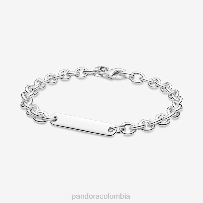 Pandora pulsera de eslabones con barra grabable Plata esterlina J2LX450 accesorios