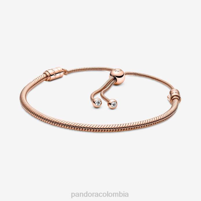 Pandora pulsera deslizante con cadena de serpiente Moments Oro de Rose plateado J2LX339 accesorios