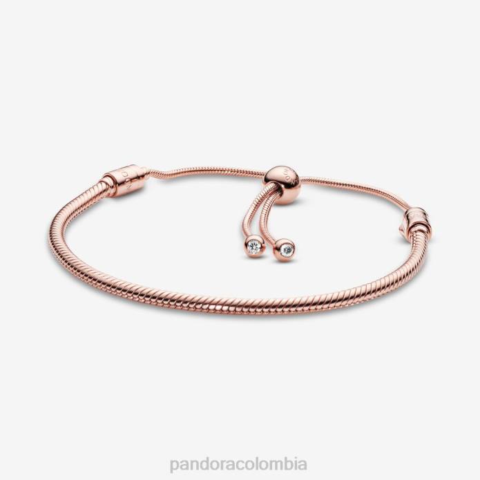 Pandora pulsera deslizante con cadena de serpiente Moments Oro de Rose plateado J2LX380 accesorios