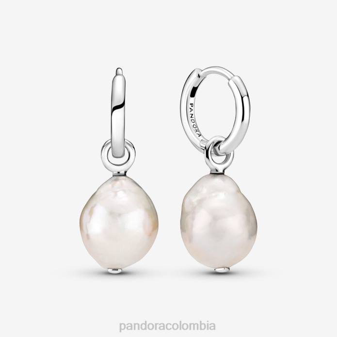 Pandora Pendientes de aro con perlas barrocas cultivadas de agua dulce tratadas Plata esterlina J2LX847 accesorios