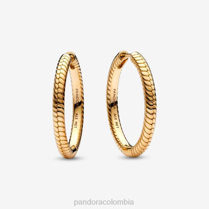 Pandora aretes de aro con dije Moments Chapado en oro J2LX868 accesorios