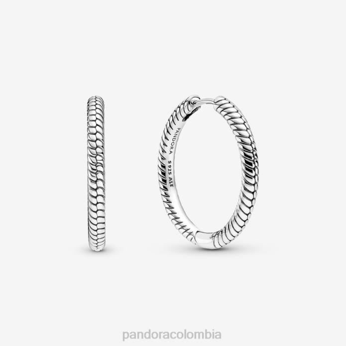 Pandora aretes de aro con dije Moments Plata esterlina J2LX836 accesorios