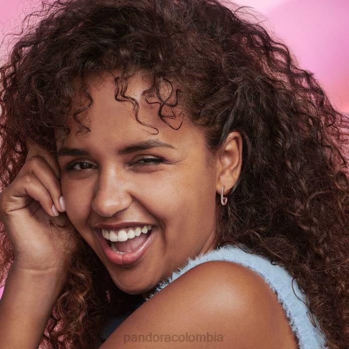 Pandora pendiente de eslabones pavimentados Oro de Rose plateado J2LX842 accesorios