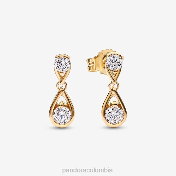 Pandora Pendientes colgantes con diamantes dobles de 0,50 ct tw creados en laboratorio oro J2LX828 accesorios
