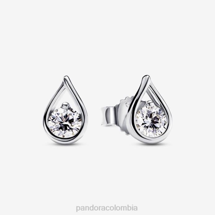Pandora Pendientes brillantes de diamantes de 0,50 ct total creados en laboratorio Plata esterlina J2LX935 accesorios