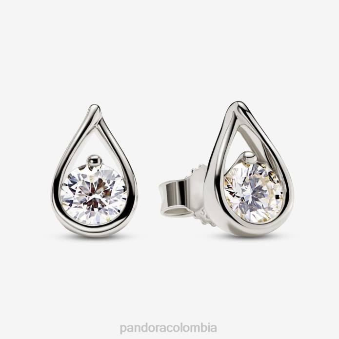Pandora Pendientes brillantes de diamantes de 1,00 quilates creados en laboratorio Oro blanco J2LX940 accesorios