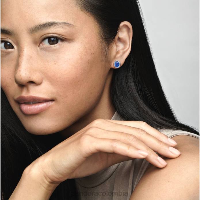 Pandora aretes brillantes con halo llamativo Plata esterlina J2LX929 accesorios