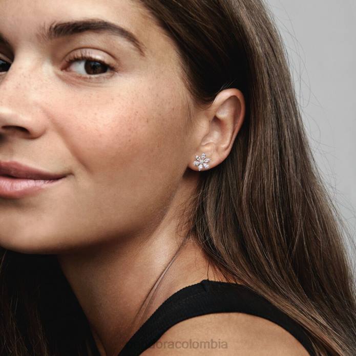 Pandora aretes brillantes en racimo de herbario Oro de Rose plateado J2LX928 accesorios