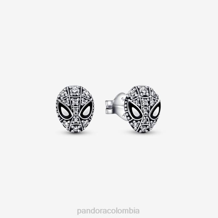 Pandora aretes con pavé de máscara de Spider-Man de Marvel Plata esterlina J2LX894 accesorios